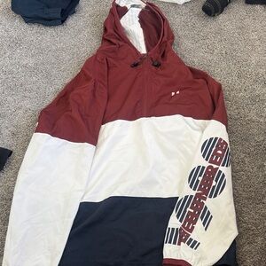 The Hundreds Red, White, and Black Windbreaker